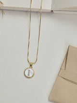 Gold Initial I Pendant Necklace - TOSSIDO