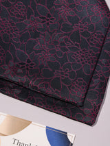 Black & Red Floral Woven Ascot & Pocket Square