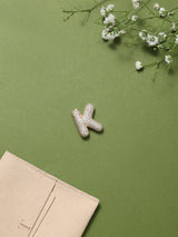 Gold Initial K Slider Pendant