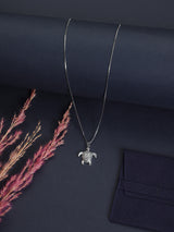 Silver Little Turtle Pendant Necklace - TOSSIDO