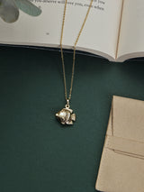Gold Tropical Fish Pendant Necklace - TOSSIDO