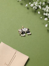 Black & White Royal Elephant Pendant