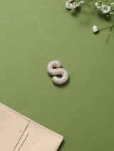 Gold Initial S Slider Pendant