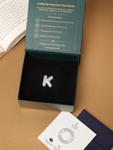 Silver Initial K Slider Pendant