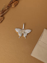 Gold Pave Butterfly Pendant