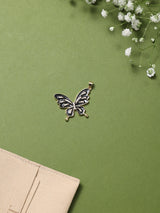 Black Enamel Butterfly Pendant
