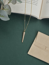 Gold Sparkle Spike Pendant Necklace - TOSSIDO