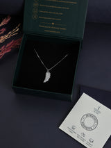Silver Angel Wing Pendant Necklace - TOSSIDO