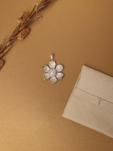 Gold Pave Blossom Pendant