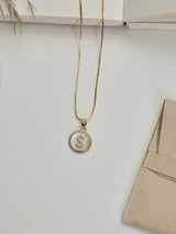 Gold Initial S Pendant Necklace - TOSSIDO