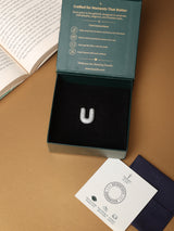 Silver Initial U Slider Pendant