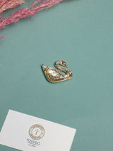 Crystal Pave Swan Brooch