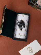 Gunmetal Flowing Mane Horse Head Brooch