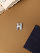 Silver Initial H Slider Pendant