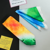 Flag Tricolor Printed Necktie & Pocket Square Giftset - TOSSIDO