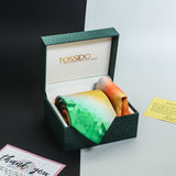 Flag Tricolor Printed Necktie & Pocket Square Giftset - TOSSIDO