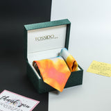 Flag Tricolor Printed Necktie & Pocket Square Giftset - TOSSIDO