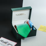 Flag Tricolor Printed Necktie & Pocket Square Giftset - TOSSIDO