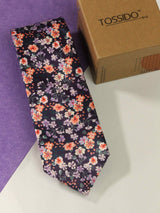 FLORAL AMETHYST NECKTIE - TOSSIDO