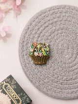 Floral Basket Brooch - TOSSIDO