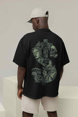 Floral Dollar Sign Oversized Tee - TOSSIDO