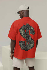 Floral Dollar Sign Oversized Tee - TOSSIDO