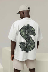 Floral Dollar Sign Oversized Tee - TOSSIDO