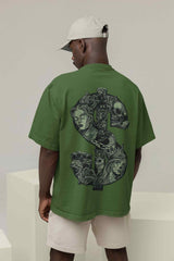 Floral Dollar Sign Oversized Tee - TOSSIDO