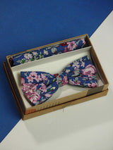 Flush Rose Bowtie & Pocket Square Set - TOSSIDO