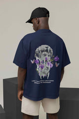 Fluttering Friendship: Butterfly and Flower Oversized Tee - TOSSIDO