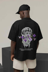 Fluttering Friendship: Butterfly and Flower Oversized Tee - TOSSIDO