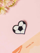 Football Heart Enamel Pin - TOSSIDO
