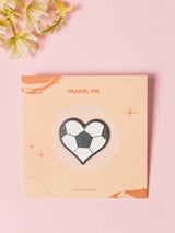 Football Heart Enamel Pin - TOSSIDO