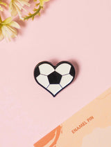 Football Heart Enamel Pin - TOSSIDO