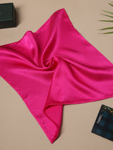 Fuchsia Pink Solid Silk Pocket Square - TOSSIDO