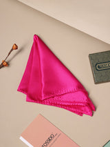 Fuchsia Pink Solid Silk Pocket Square - TOSSIDO