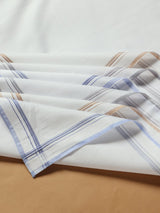 Gentle White Fabric Cotton Handkerchief Set - TOSSIDO