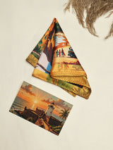 Goa Beach Lighthouse Printed Pocket Square - TOSSIDO