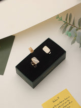 Gold Abstract Cufflinks - TOSSIDO