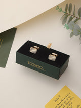 Gold Abstract Cufflinks - TOSSIDO