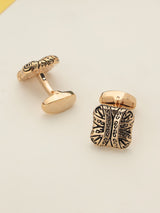 Gold Abstract Cufflinks - TOSSIDO