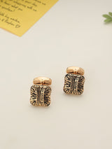 Gold Abstract Cufflinks - TOSSIDO