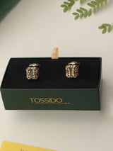 Gold Abstract Cufflinks - TOSSIDO
