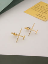 Gold Airplane Cufflinks - TOSSIDO