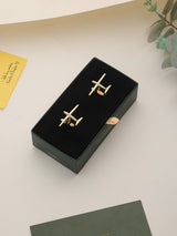 Gold Airplane Cufflinks - TOSSIDO