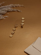Gold Ammonite Shell Drop Earrings - TOSSIDO