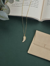 Gold Angel Wing Pendant Necklace