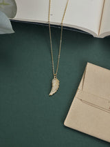 Gold Angel Wing Pendant Necklace