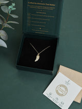 Gold Angel Wing Pendant Necklace