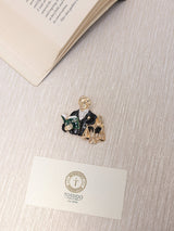 Gold & Black Lawyer Brooch